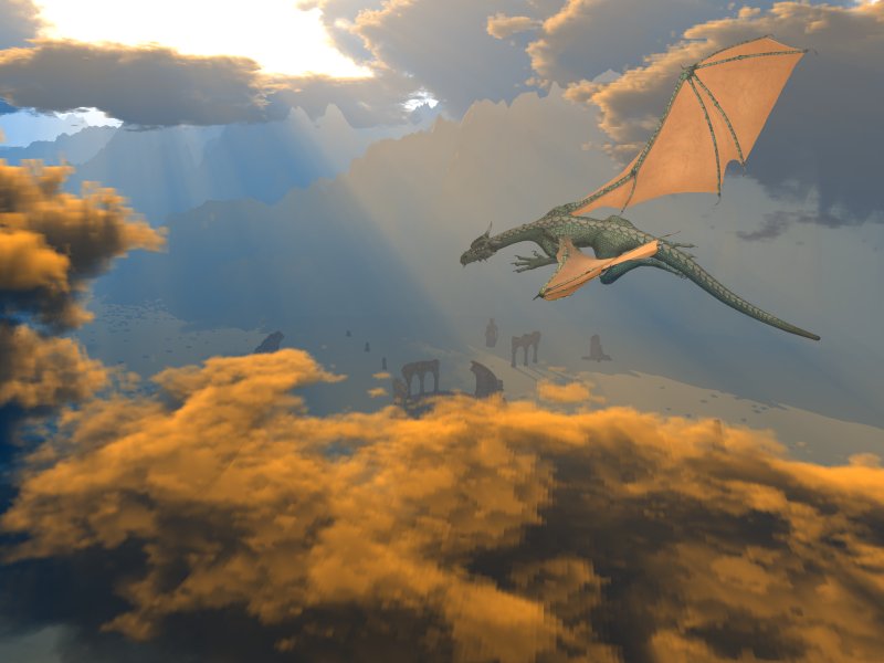 3D|Sunset Dragon